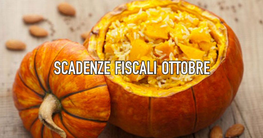 Scadenze fiscali ottobre 2019
