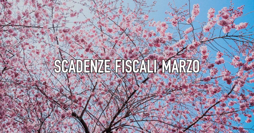 Scadenze fisco marzo 2020