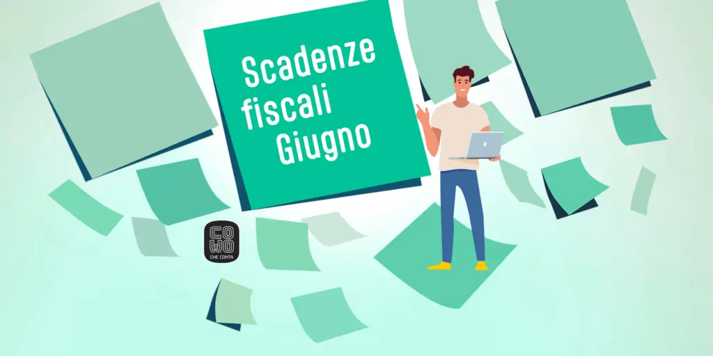 Calendario con promemoria delle scadenze fiscali di giugno 2026